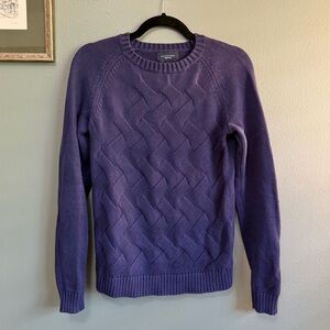 Indigo Cable Knit Sweater, LandsEnd